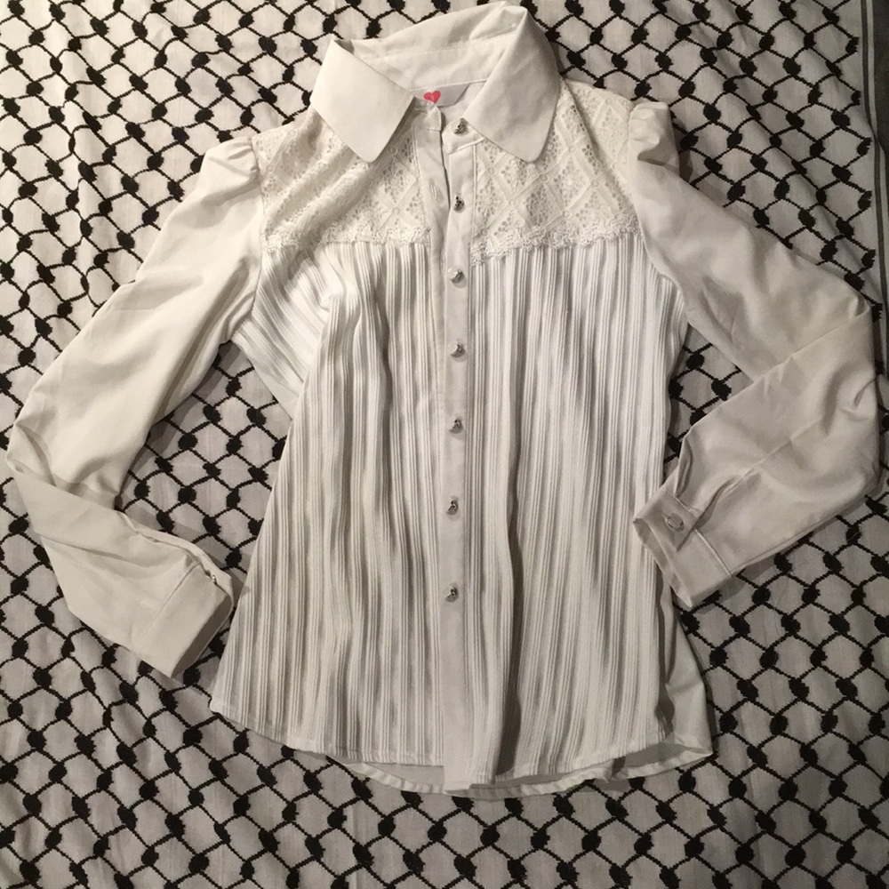 3 for $20 
White Women’s Lace Blouse